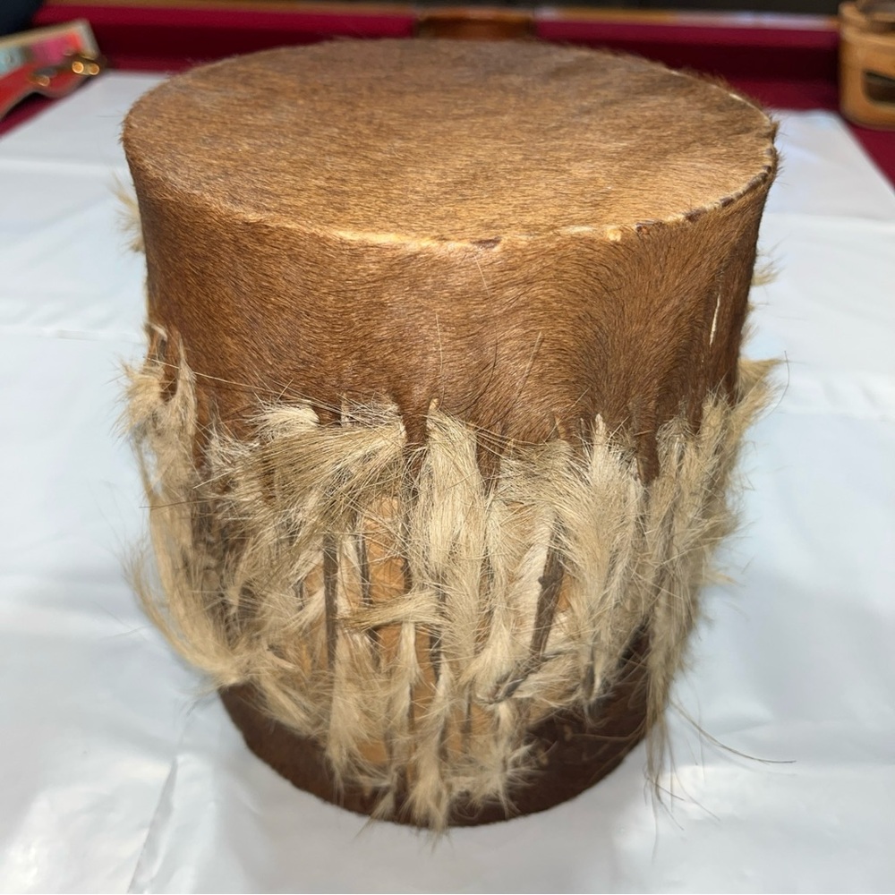 Brown Deer Skin DRUM Authentic HANDCRAFTED African TRIBAL Bongo Rhythm Festival